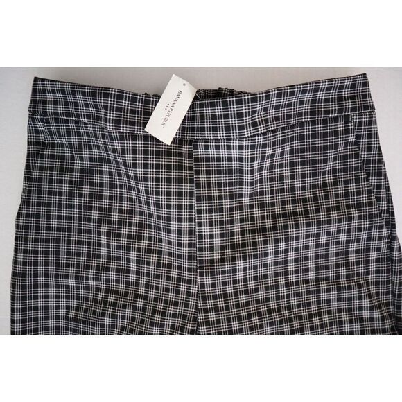 Banana Republic 430072 Women's Sz 0 Black Plaid Hayden Taper Pull On Pants - Picture 3 of 11